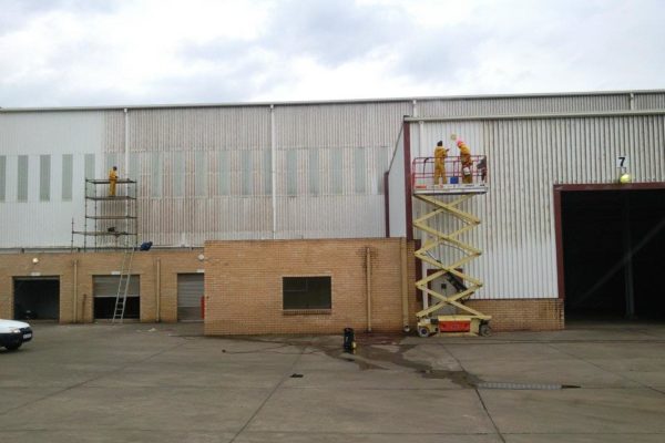 Factory Warehouse Wall Pressure Cleaning KZN